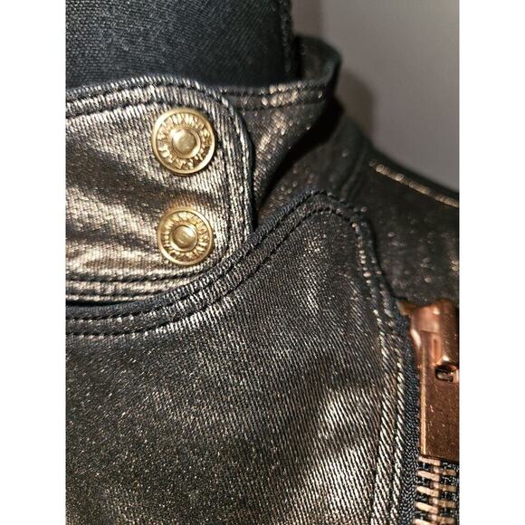NWT! 7 Seven For All Mankind Copper Gold Metallic Biker Jacket Size XS - Picture 5 of 16